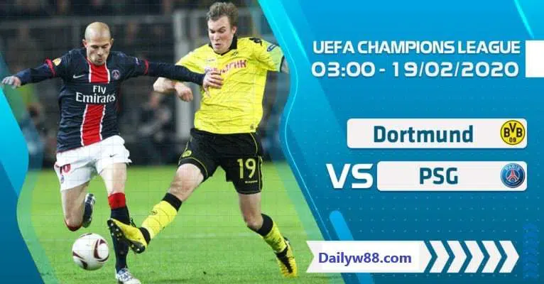 Soi kèo trận Borussia Dortmund vs PSG 03h00 ngày 19/02/2020