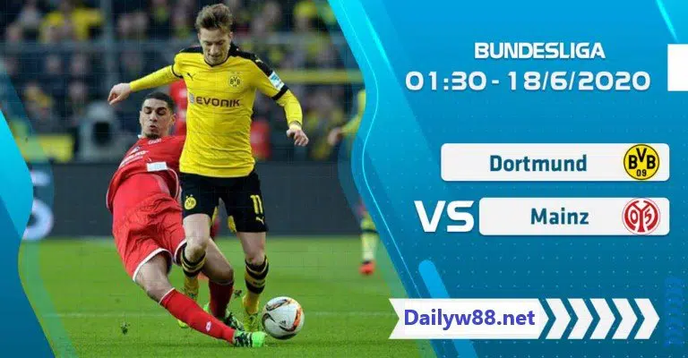 Soi kèo trận Borussia Dortmund vs Mainz 05 lúc 01h30' ngày 18/6/2020