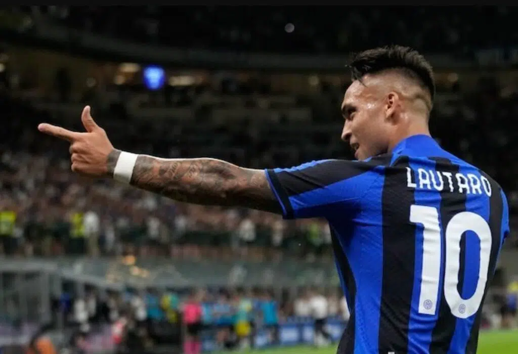 Tiền đạo Lautaro Martinez của Inter Milan ăn mừng (c) Ảnh AP
